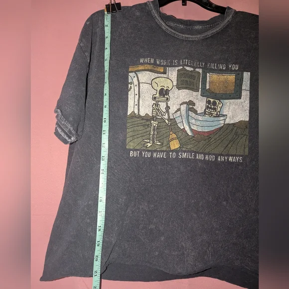 Nickelodeon SpongeBob Square‎ Pants Crop Shirt XL - Picture 7 of 11